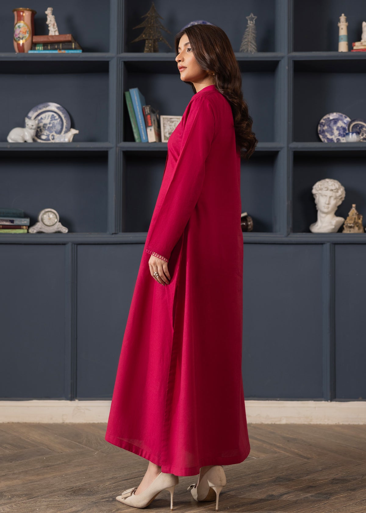 ROSE RED KURTA SET ALB03