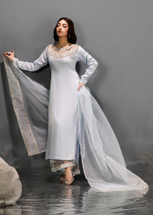 LIGHT BLUE SILK SUIT ALS01