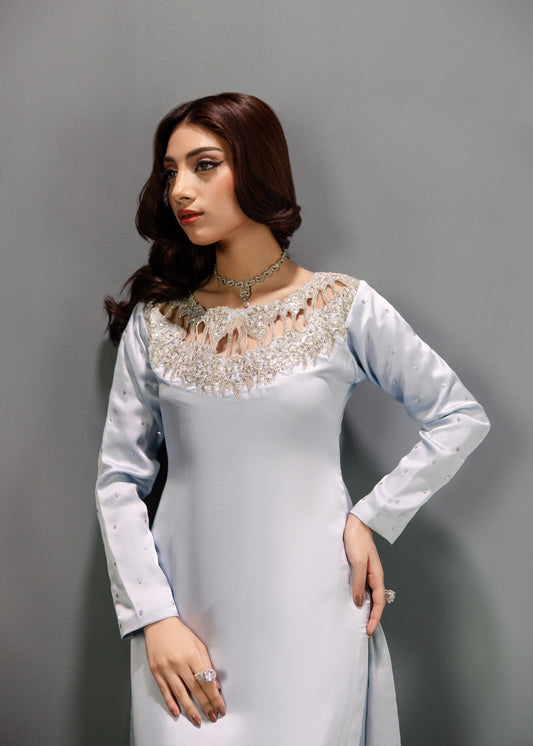 LIGHT BLUE SILK SUIT ALS01