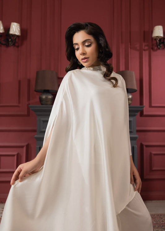 SILK SHORT KAFTAN SET ALB44