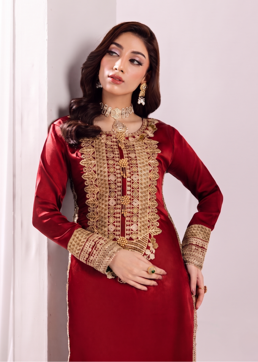 Red silk suit als13-B