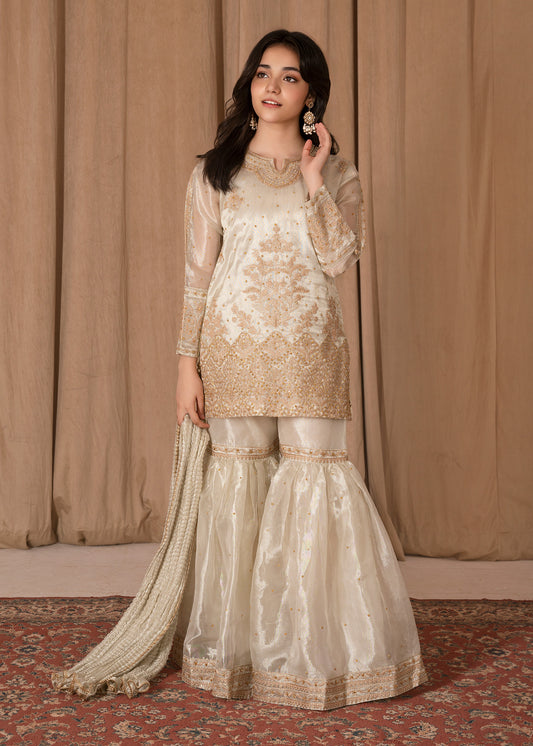 Off White gharara set ALT403