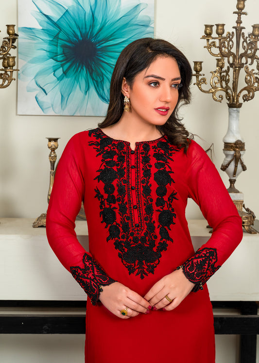 RED KURTI SET ALL210