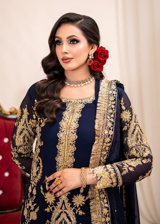 Navy blue suit ALL402
