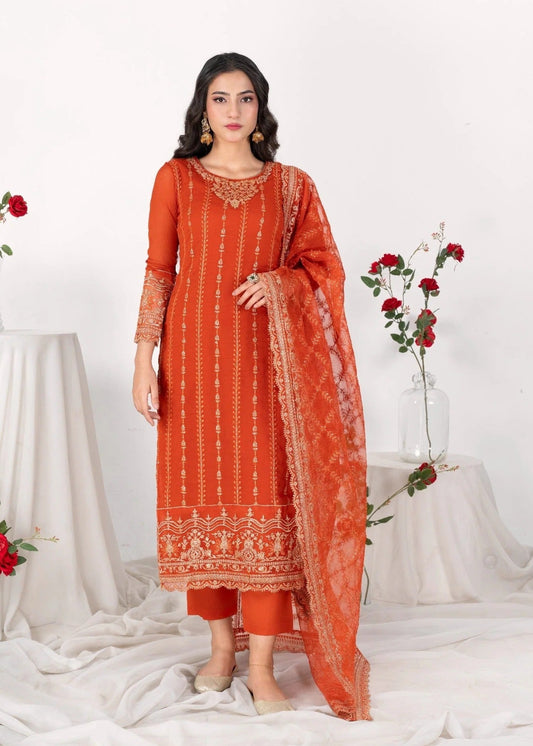 COPPER ORANGE KURTI SET ALL605