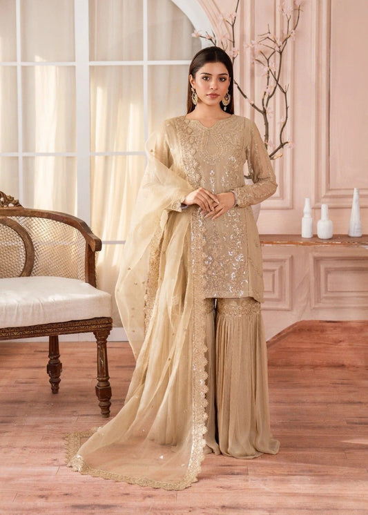 GOLDEN GHARARA SET ALL112