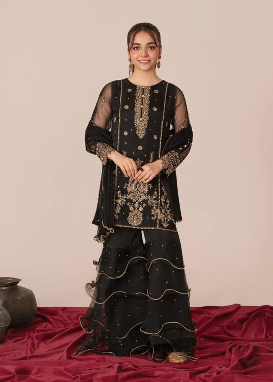 Black Gharara set ALT405