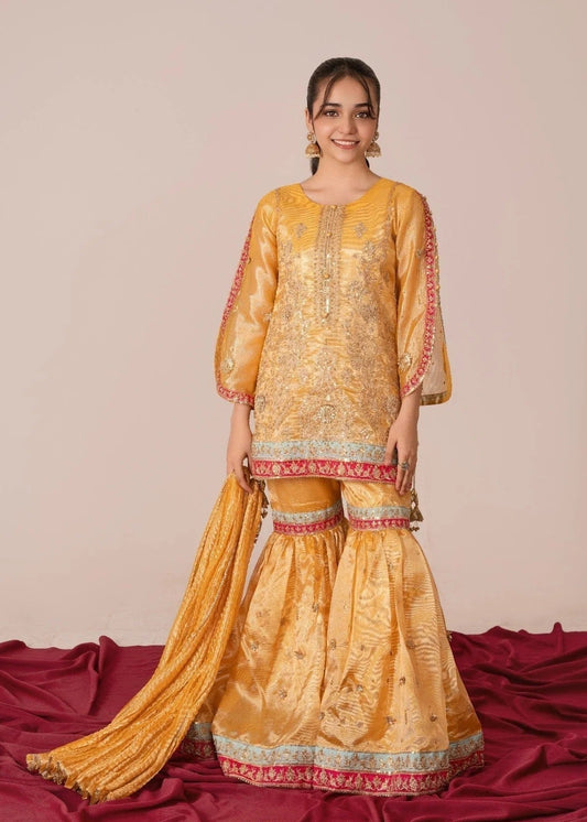 Mustard Gharara set 406