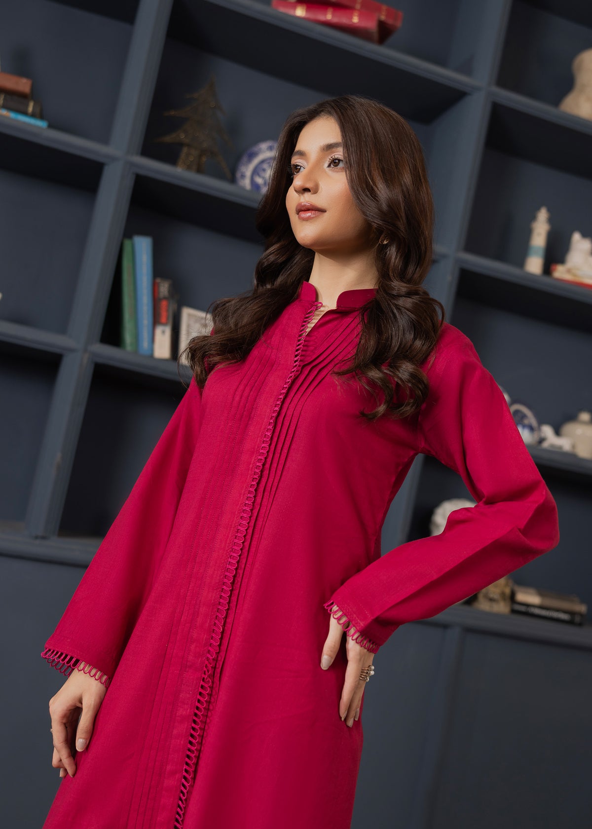 ROSE RED  KURTA SET ALB03