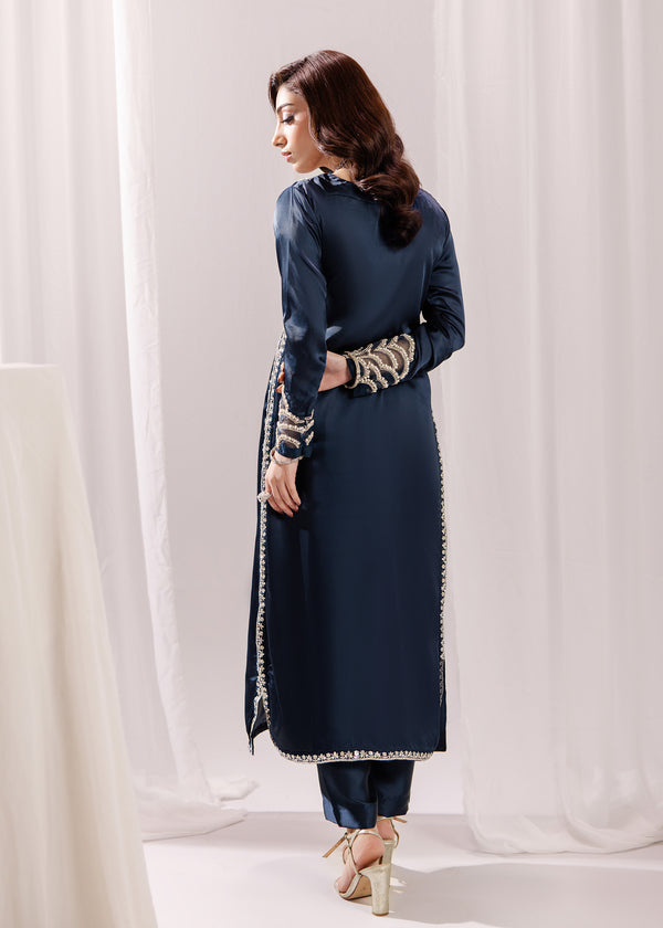 BLUE SILK SUIT ALS10