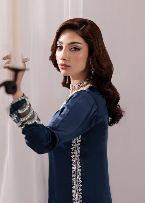 BLUE SILK SUIT ALS10