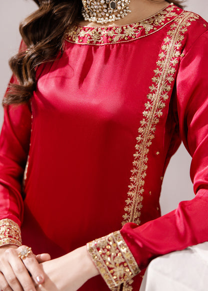 MAGENTA SILK SUIT ALS12