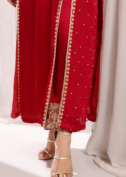 MAGENTA SILK SUIT ALS12