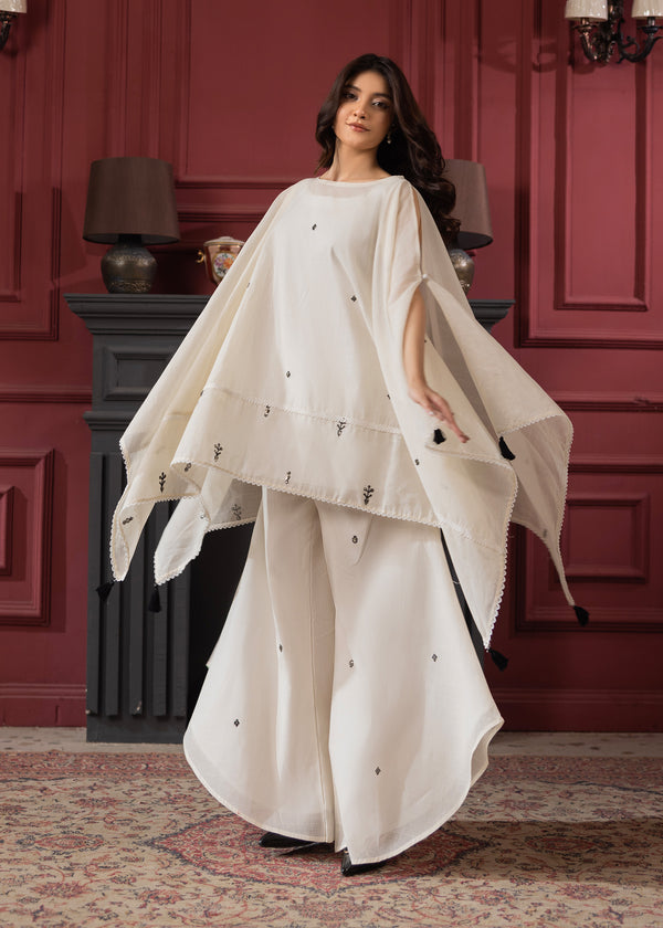 CREAM CAPE KAFTAN ALB030
