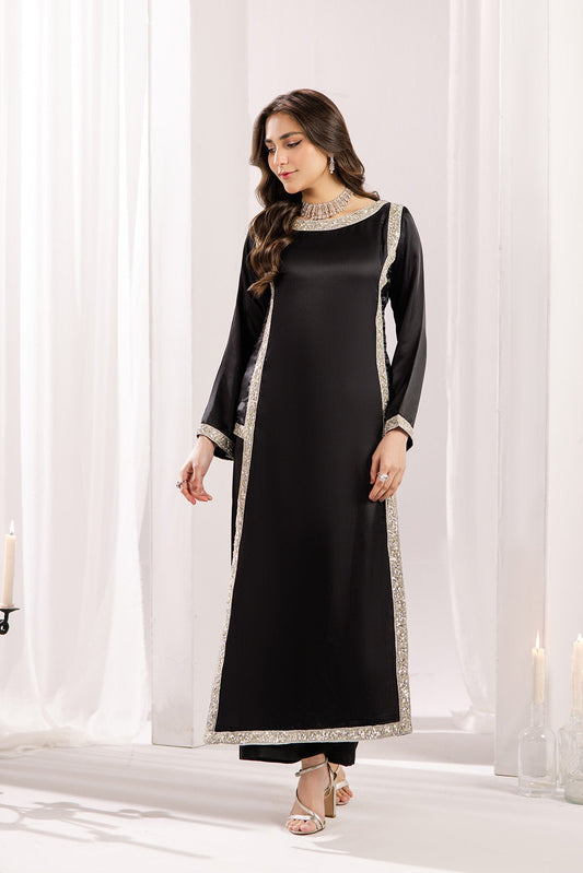 BLACK SILK SUIT ALS15