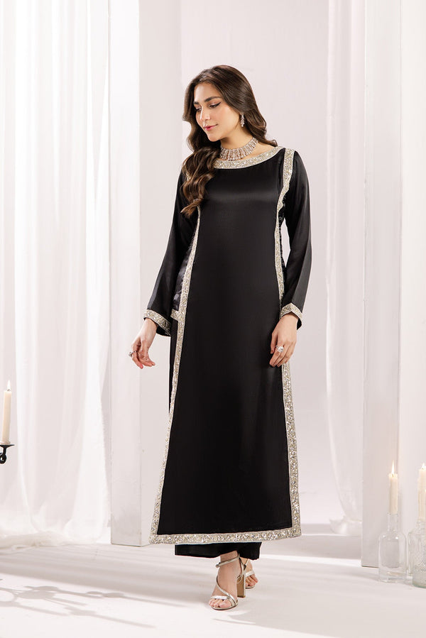 BLACK SILK SUIT ALS15