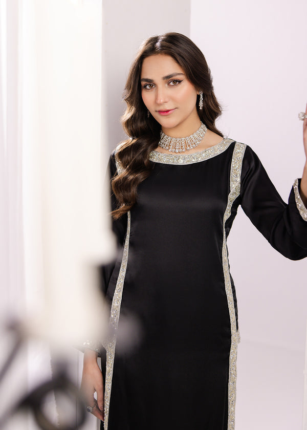 BLACK SILK SUIT ALS15