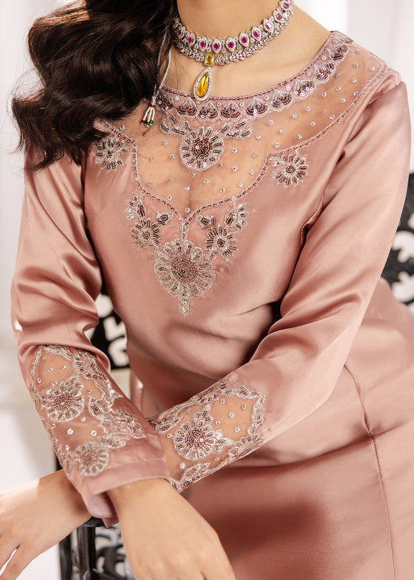 MAUVE PINK SILK SUIT ALS18