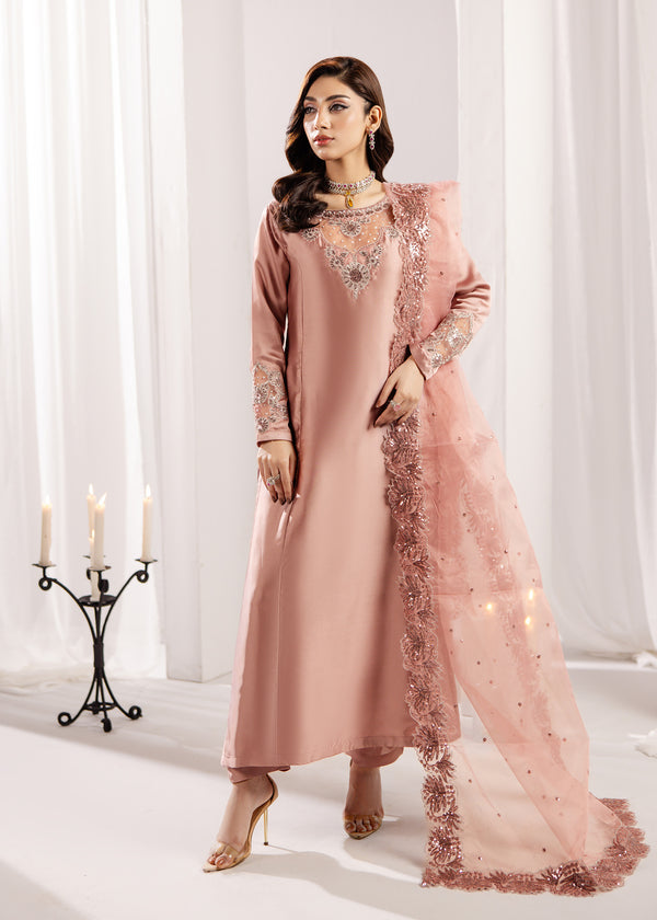 MAUVE PINK SILK SUIT ALS18