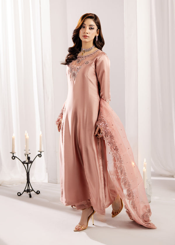 MAUVE PINK SILK SUIT ALS18