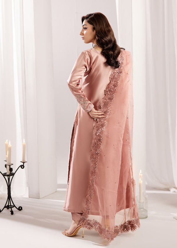 MAUVE PINK SILK SUIT ALS18