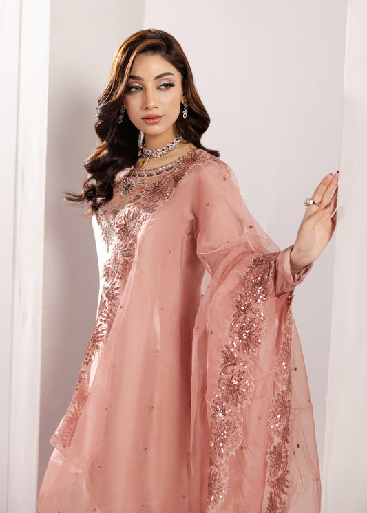 MAUVE PINK SILK SUIT ALS18