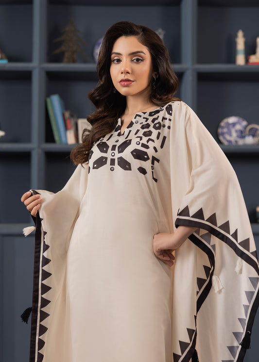 beige color kaftan ALB301