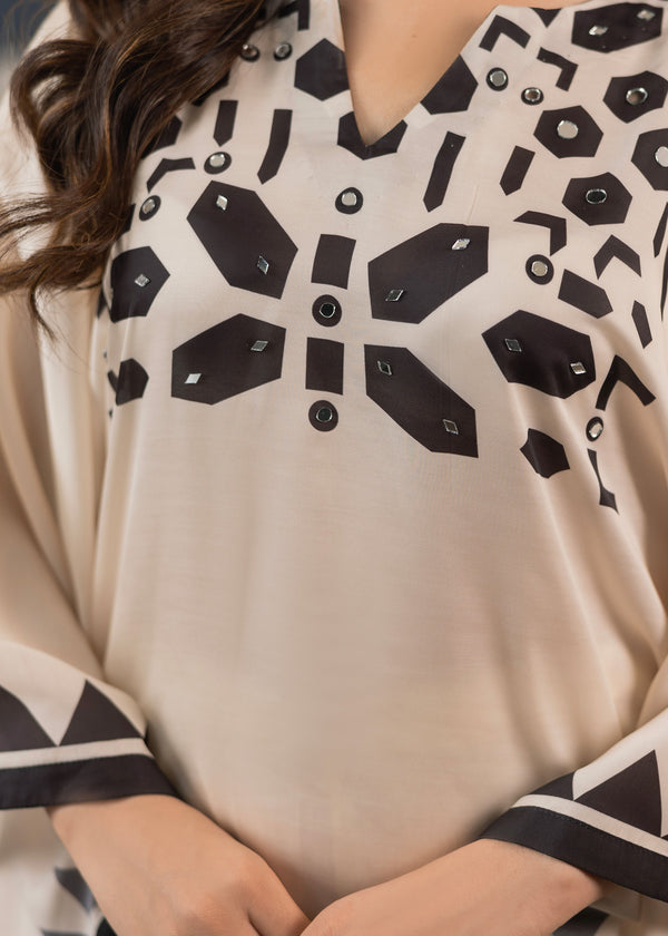 beige color kaftan ALB301