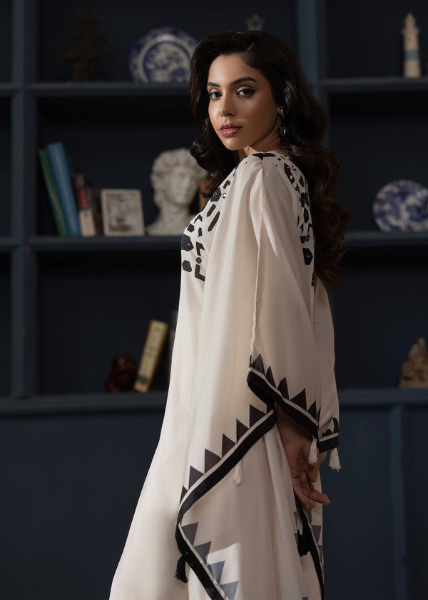 beige color kaftan ALB301