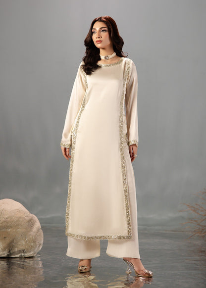 OFFWHITE SILK SUIT ALN02