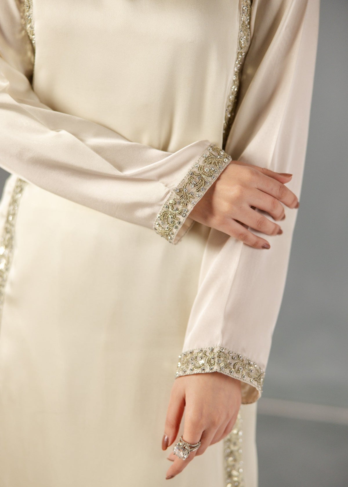OFFWHITE SILK SUIT ALN02