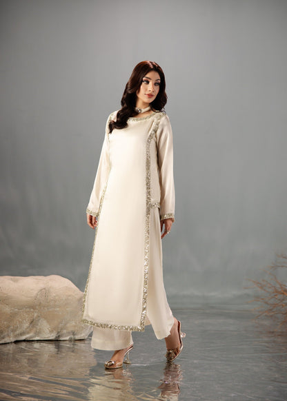 OFFWHITE SILK SUIT ALN02