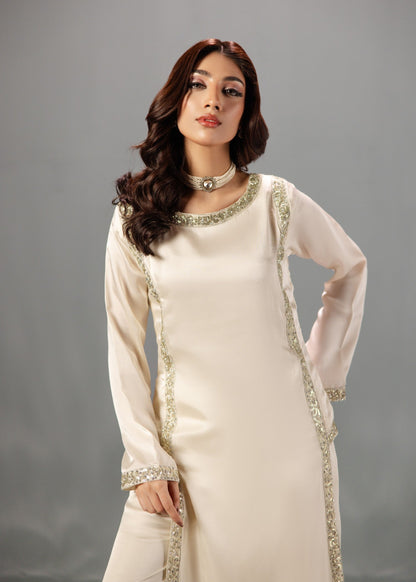 OFFWHITE SILK SUIT ALN02