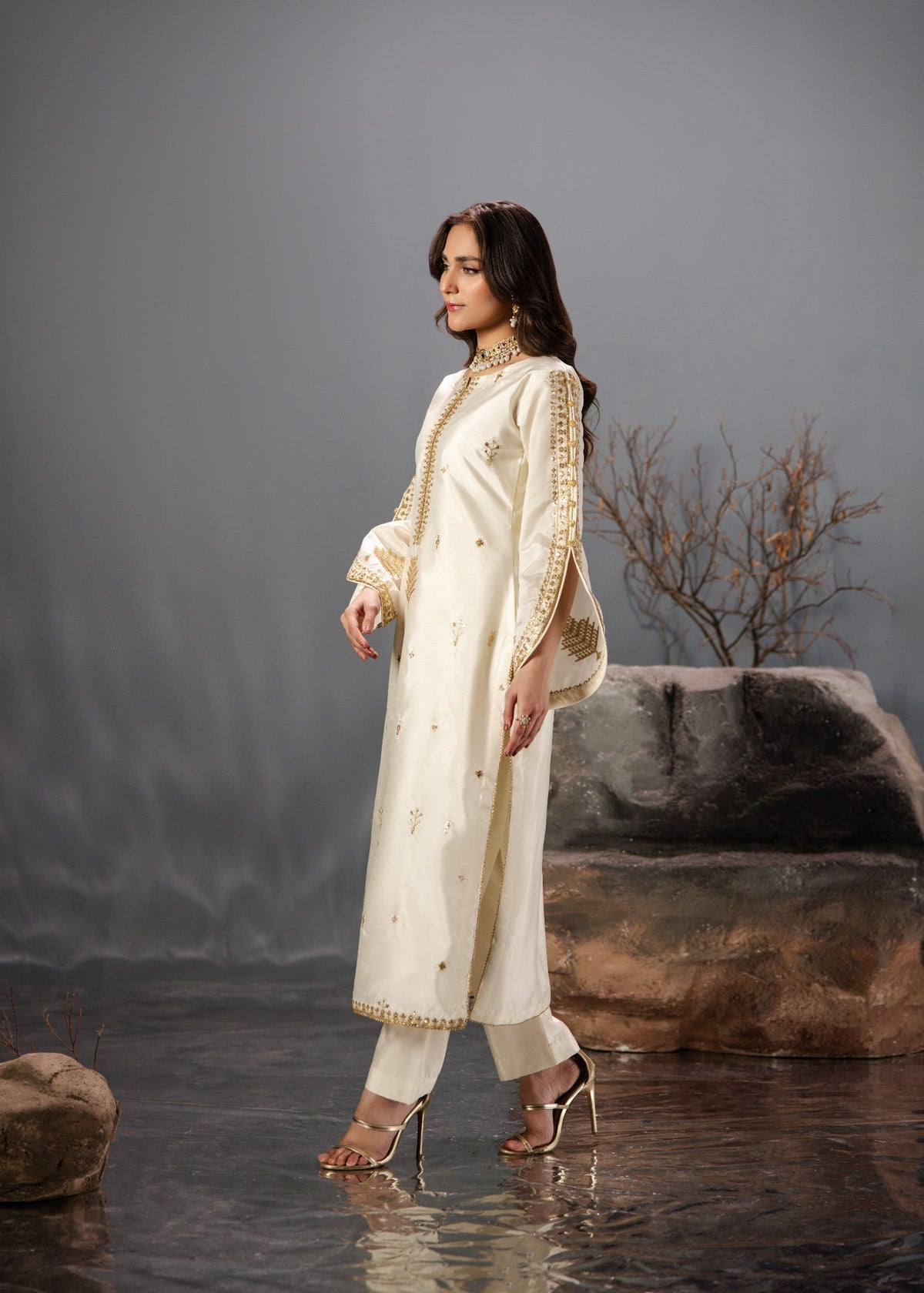 OFFWHITE RAW SLIK SUIT ALS03