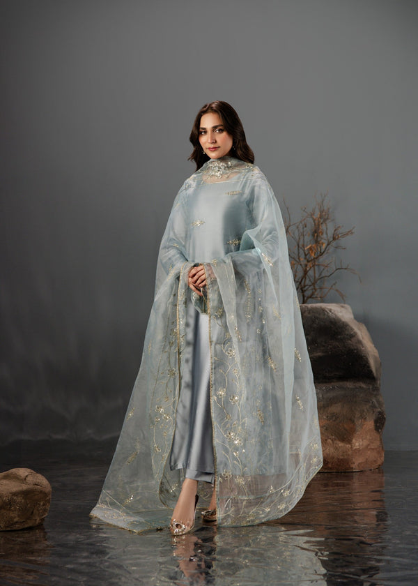 GREY SILK SUIT ALS06