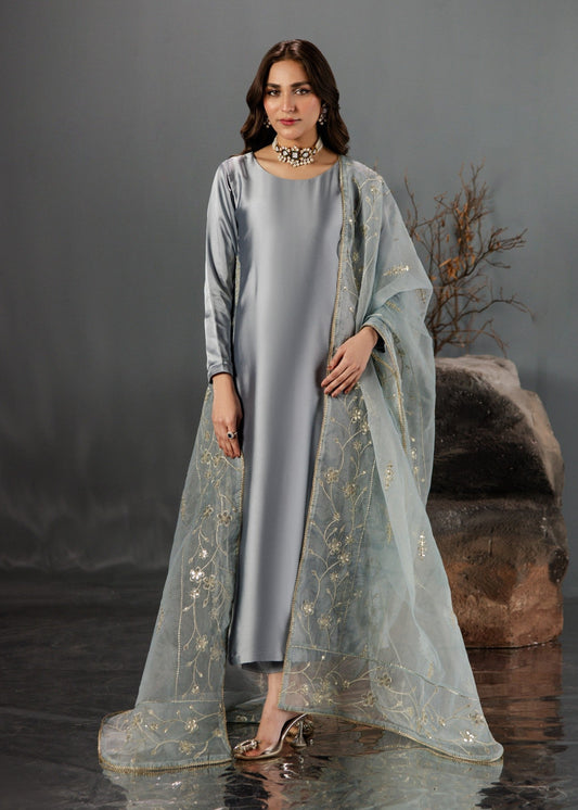 GREY SILK SUIT ALS06