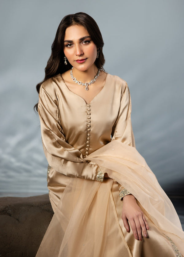 BEIGE SILK SUIT ALS21