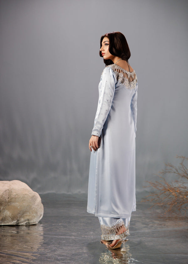 LIGHT BLUE SILK SUIT ALS01