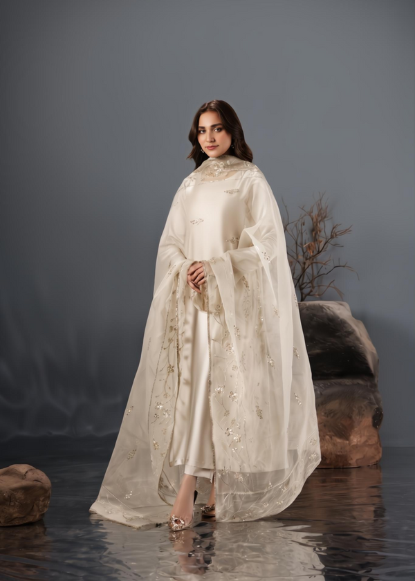 OFFWHITE SILK SUIT ALS956-B