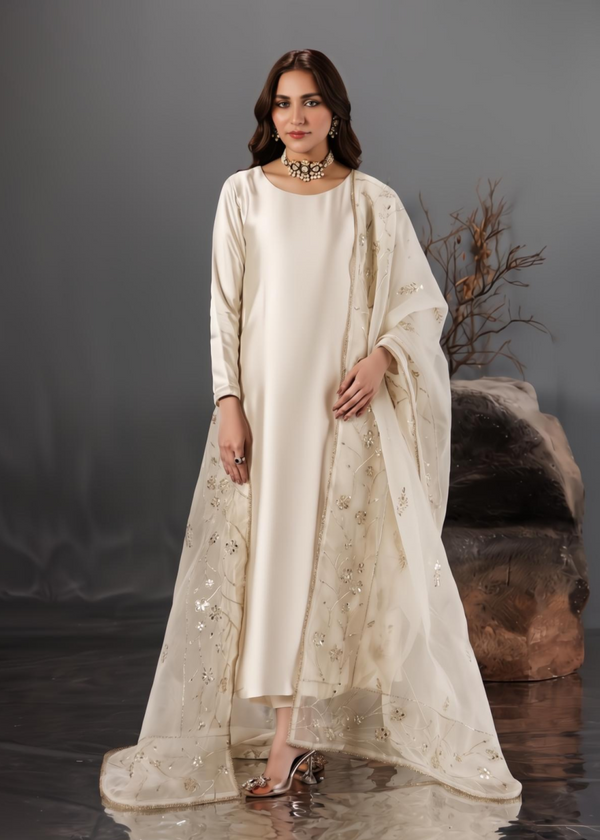 OFFWHITE SILK SUIT ALS956-B