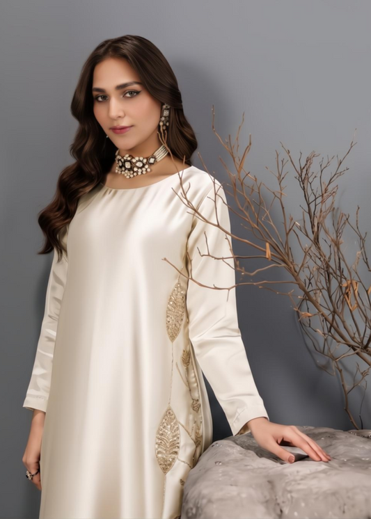 OFFWHITE SILK SUIT ALS956-B