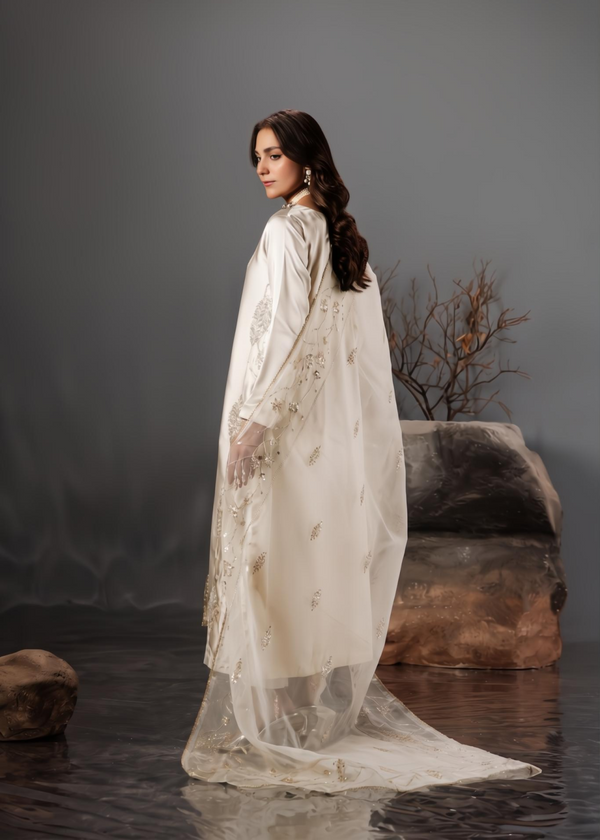 OFFWHITE SILK SUIT ALS956-B