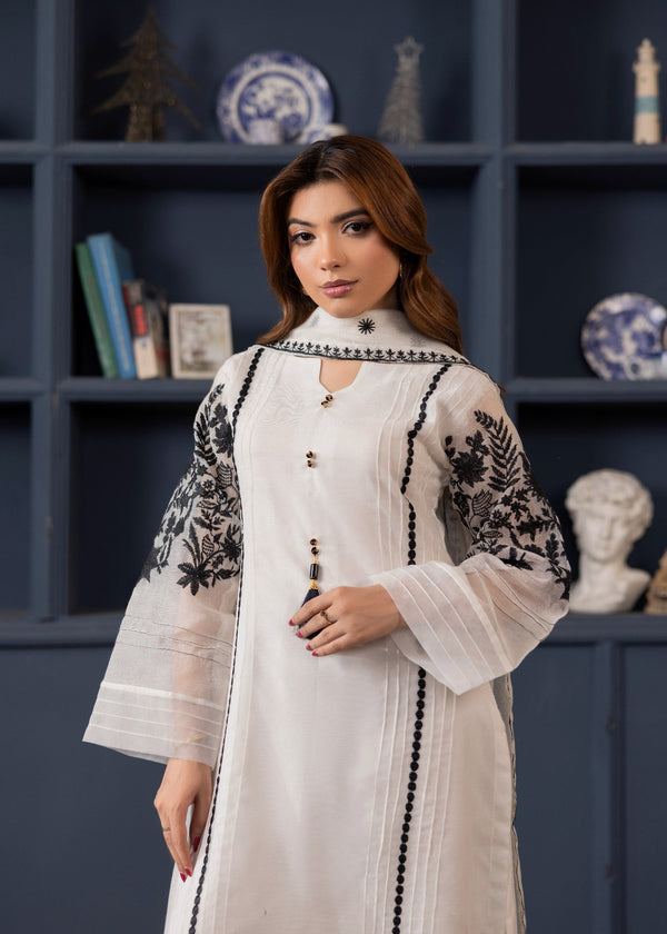 OFFWHITE COTTON NET SUIT ALB01
