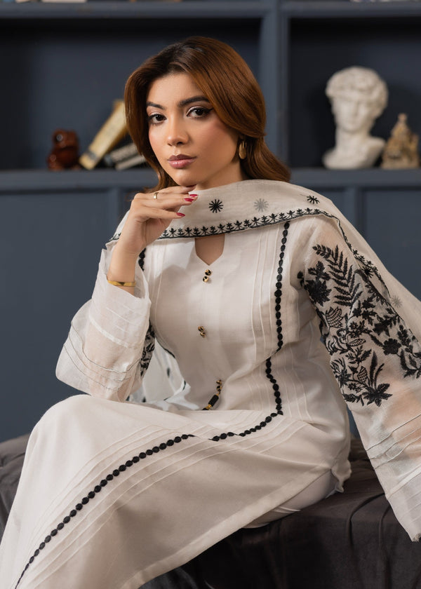OFFWHITE COTTON NET SUIT ALB01