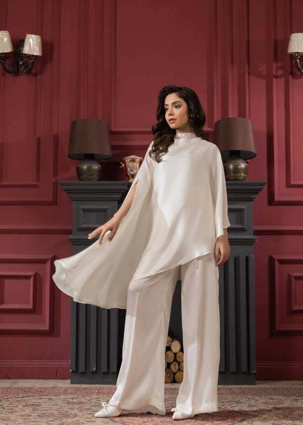 SILK SHORT KAFTAN SET ALB44