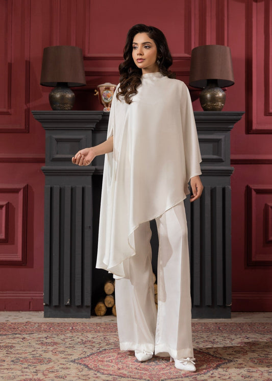 SILK SHORT KAFTAN SET ALB44