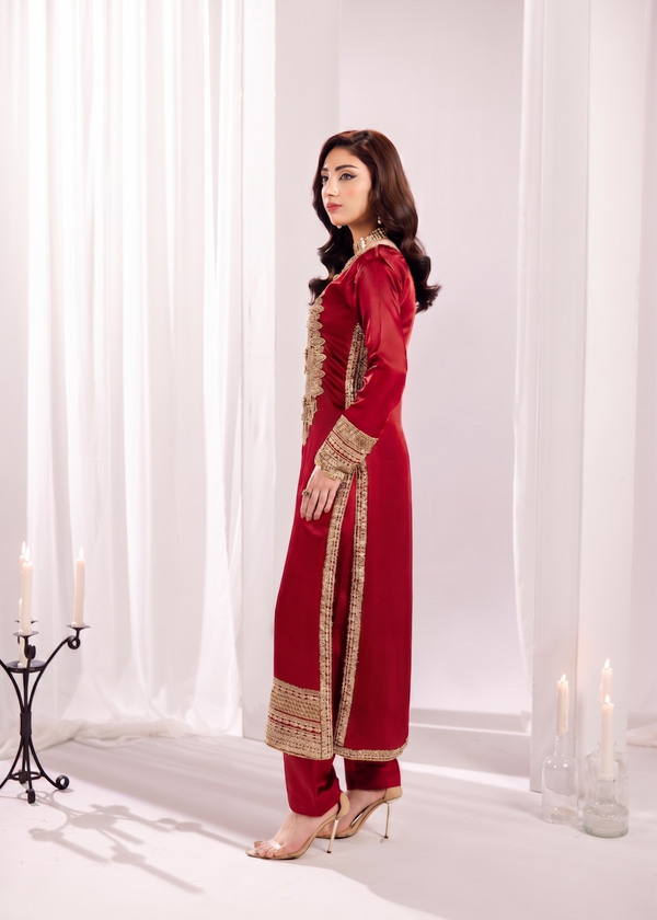 Red silk suit als13-B