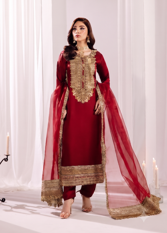 Red silk suit als13-B