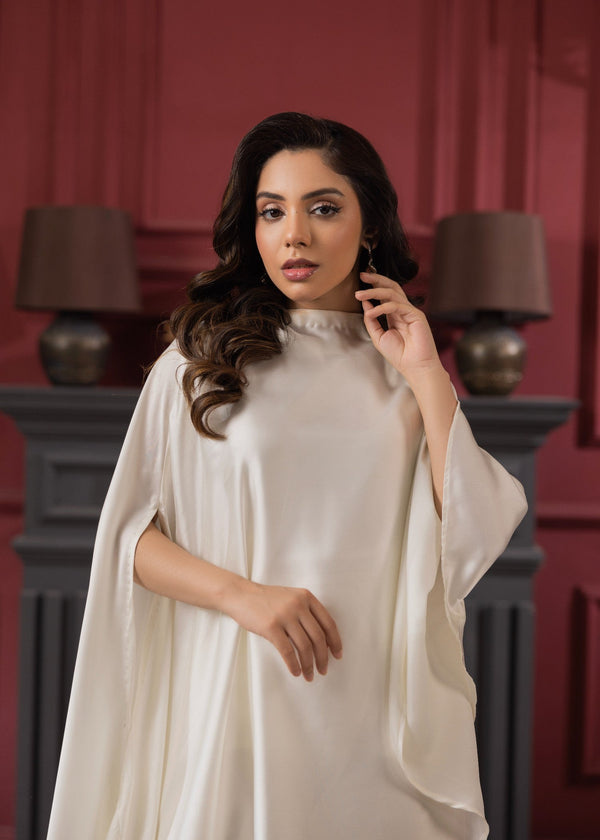 SILK SHORT KAFTAN SET ALB44-S