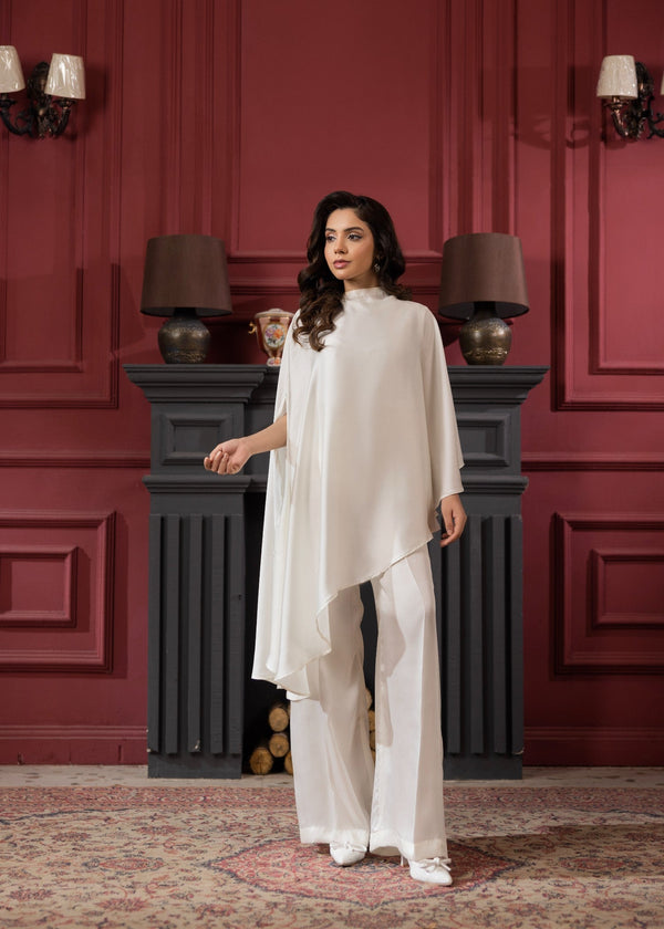 SILK SHORT KAFTAN SET ALB44-S